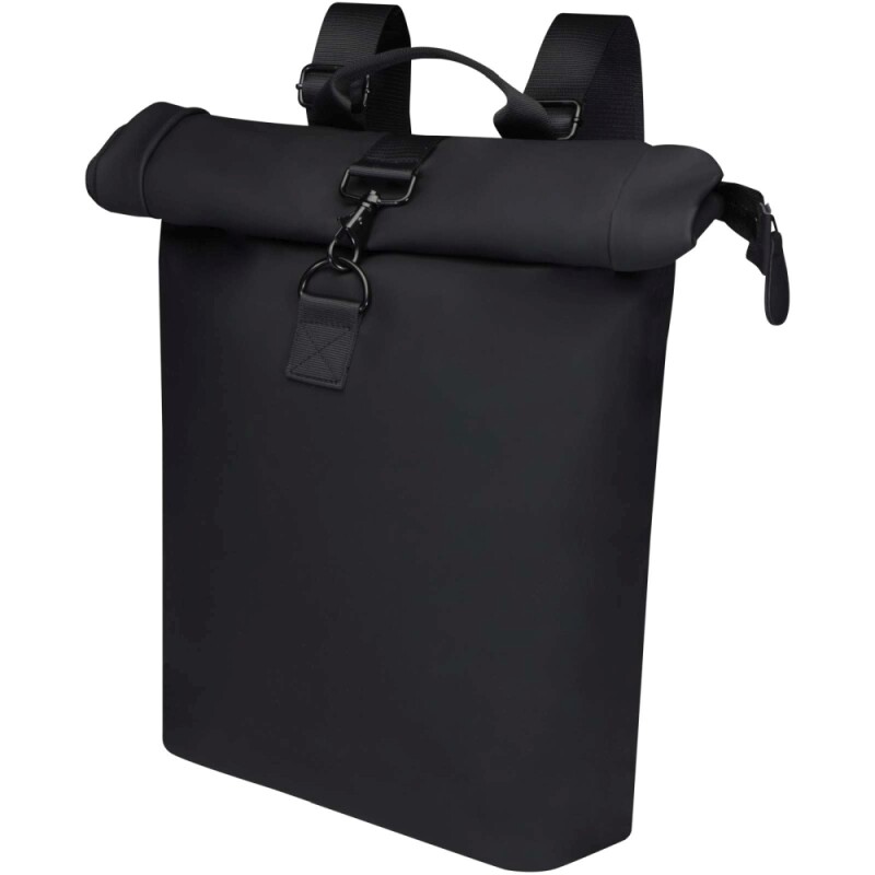 Recyklovaný rolovací batoh na 15,6” notebook, černá