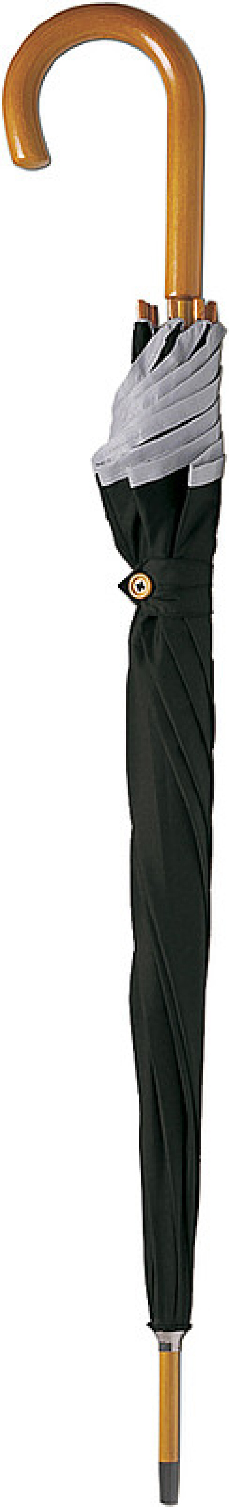 RUBENS Deštník s luminisc.okrajem , černý, rozměry 100 x 89 cm