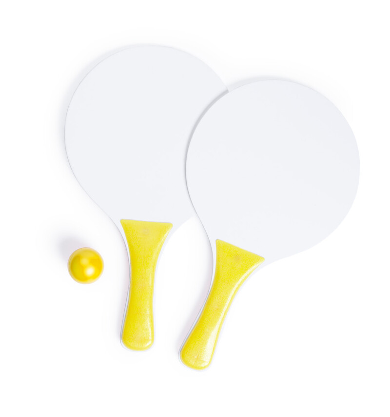Set na plážový tenis, bílo žlutý