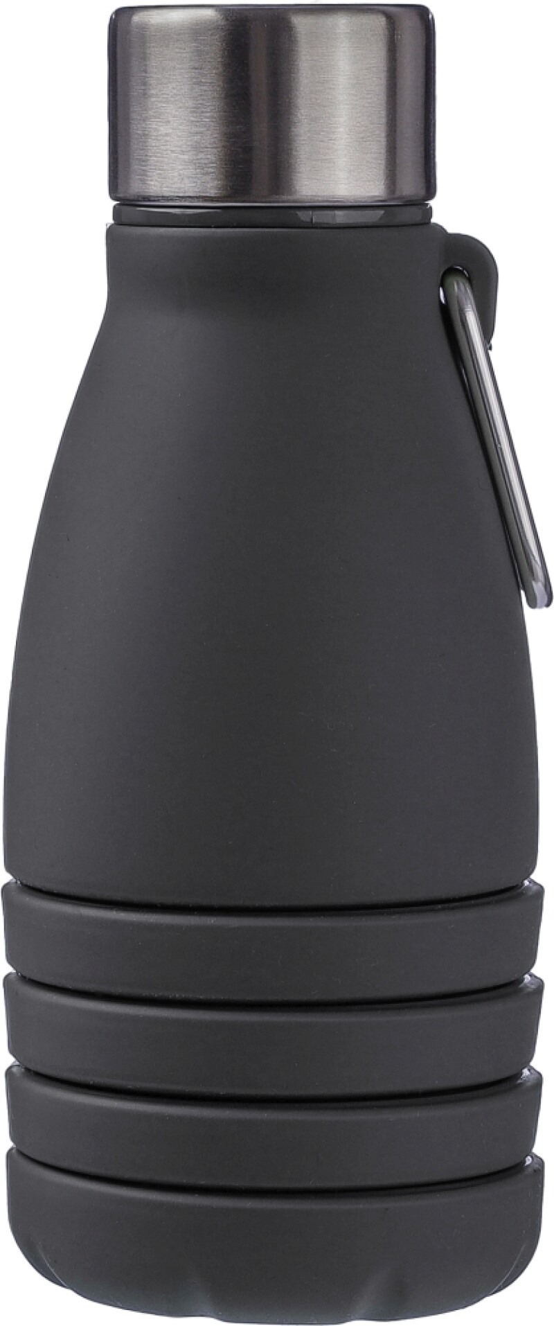 Silikonová skládací láhev 550 ml, černá