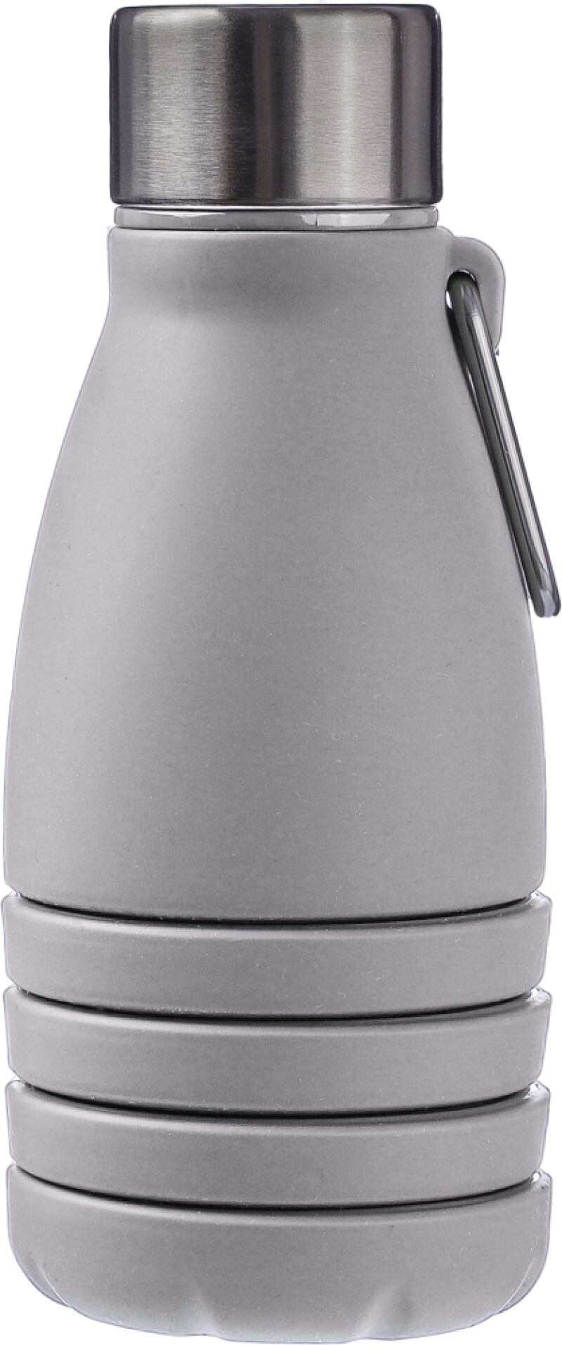 Silikonová skládací láhev 550 ml, šedá