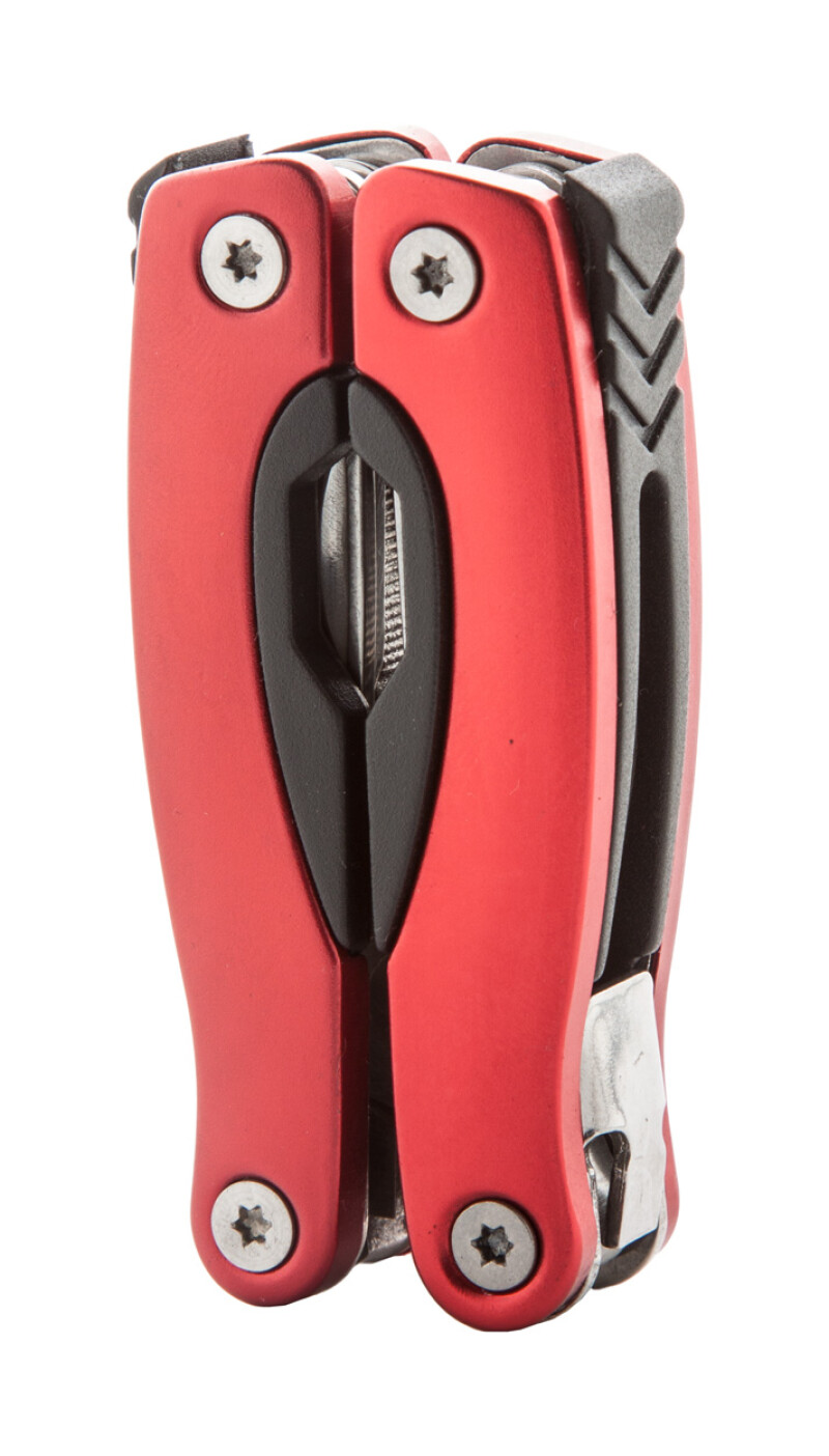 Skládací multitool, 12 funkcí, červená