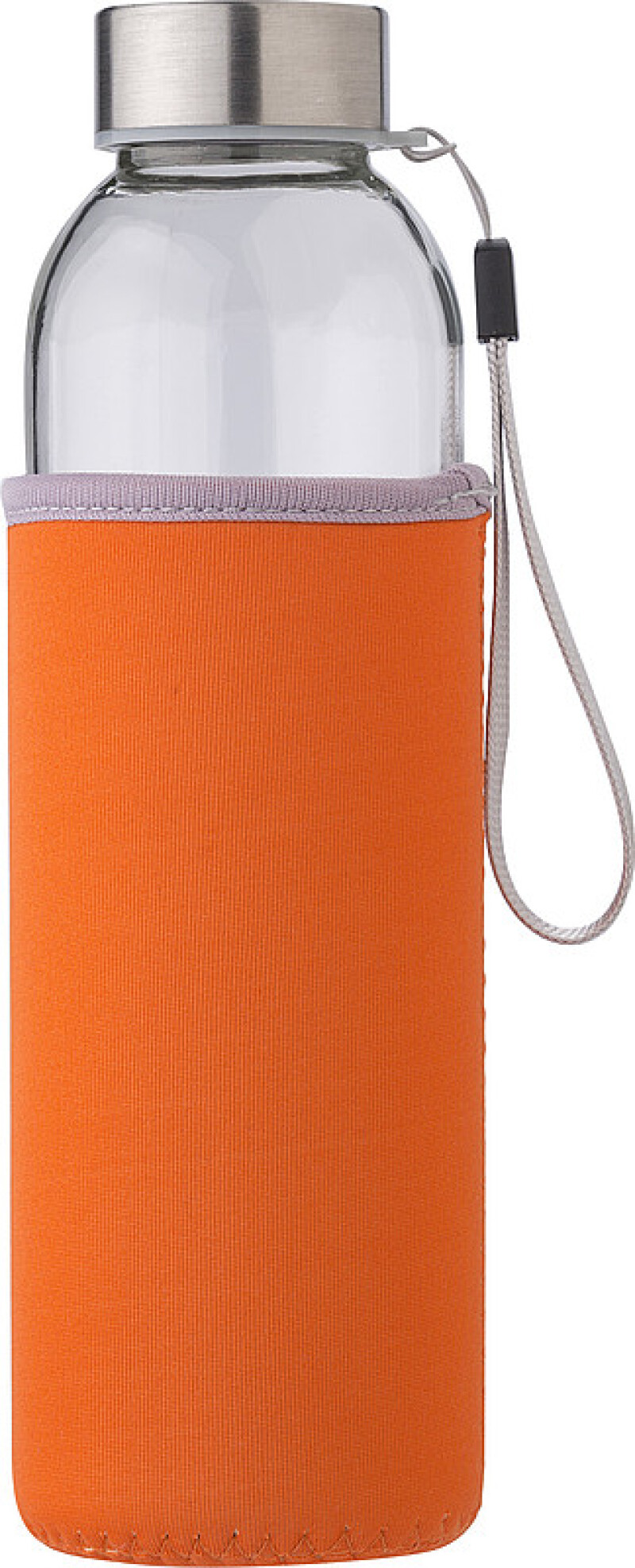 BUFALA Skleněná láhev na pití v neoprenovém rukávu, 500 ml, oranžová