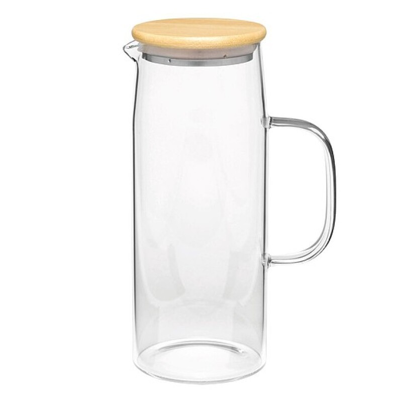 Skleněný džbán s bambusovým víčkem, 1,2 l