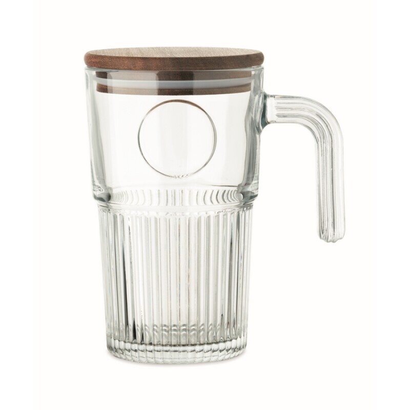 Sklenice jako hrnek 450 ml, transparentní