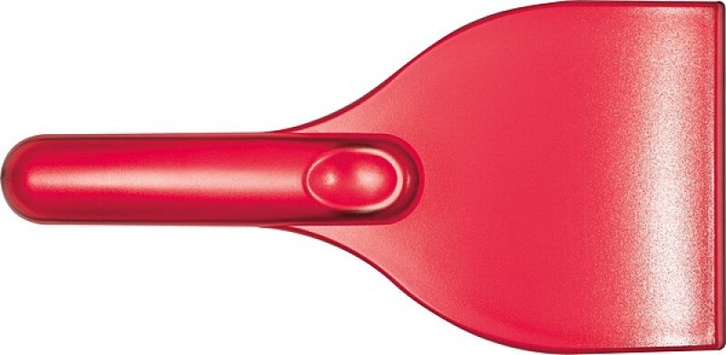 Škrabka na led z transparentního plastu, červená