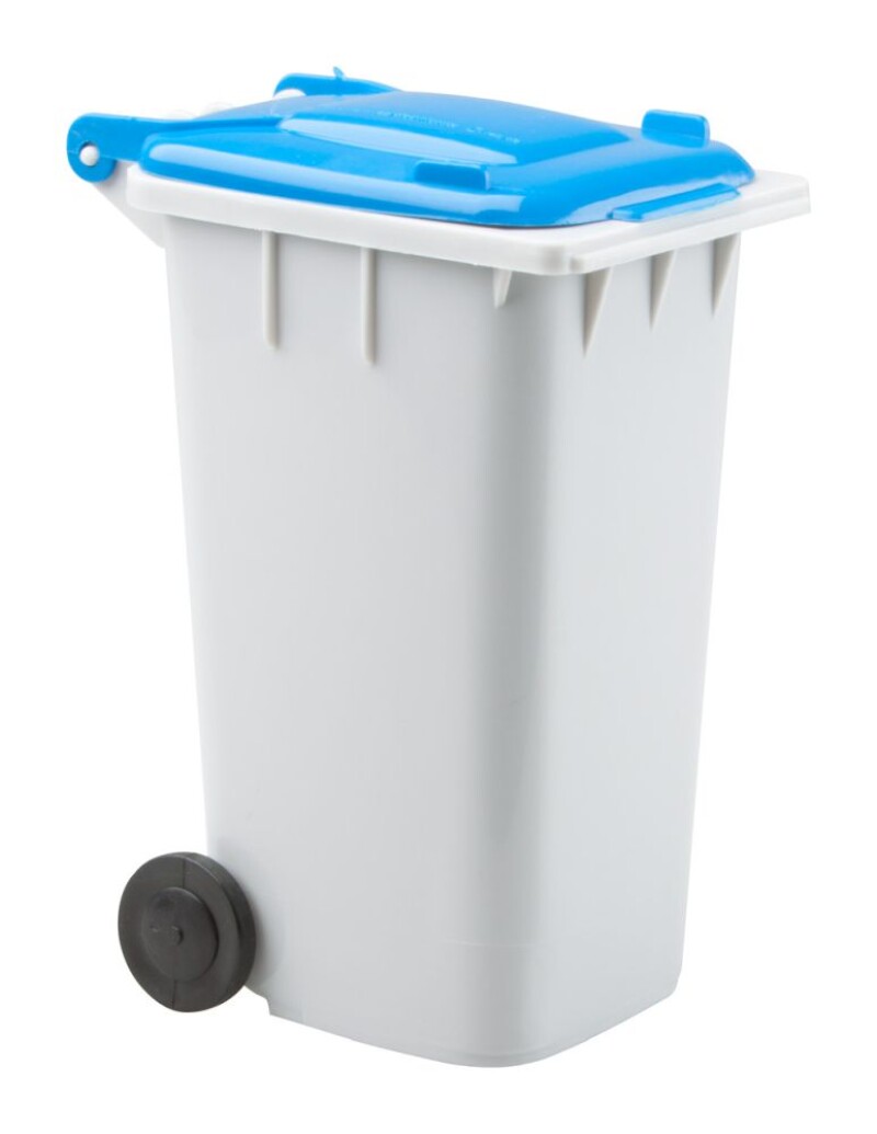 Stojánek na psací potřeby, ve tvaru popelnice, šedá