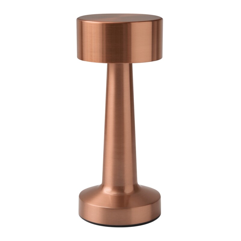 Stolní lampa z nerezové oceli, měděná