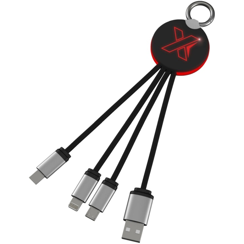 Světelný kabel s kroužkem SCX.design C16, červená