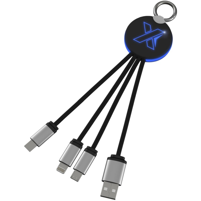 Světelný kabel s kroužkem SCX.design C16, modrá