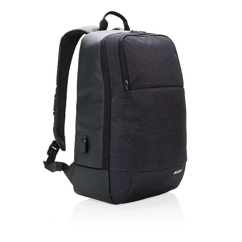 Taška na notebook, polyester 600D, 8l, šedo/černá