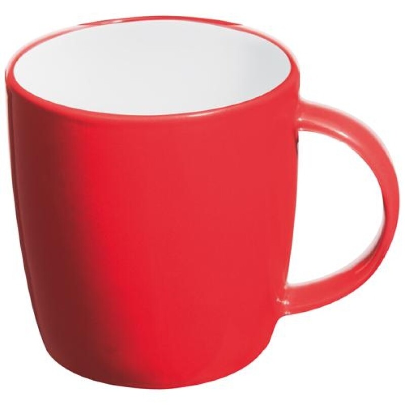 TEGATO Barevný keramický hrnek, 300 ml, červená