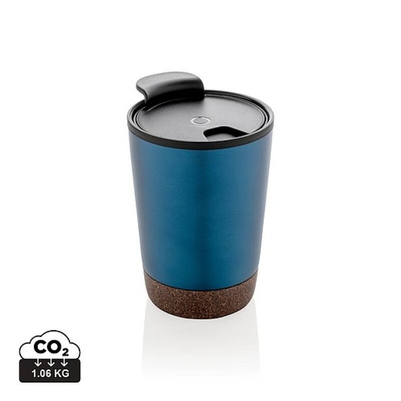 Termohrnek s korkovým dnem, 300ml, modrý