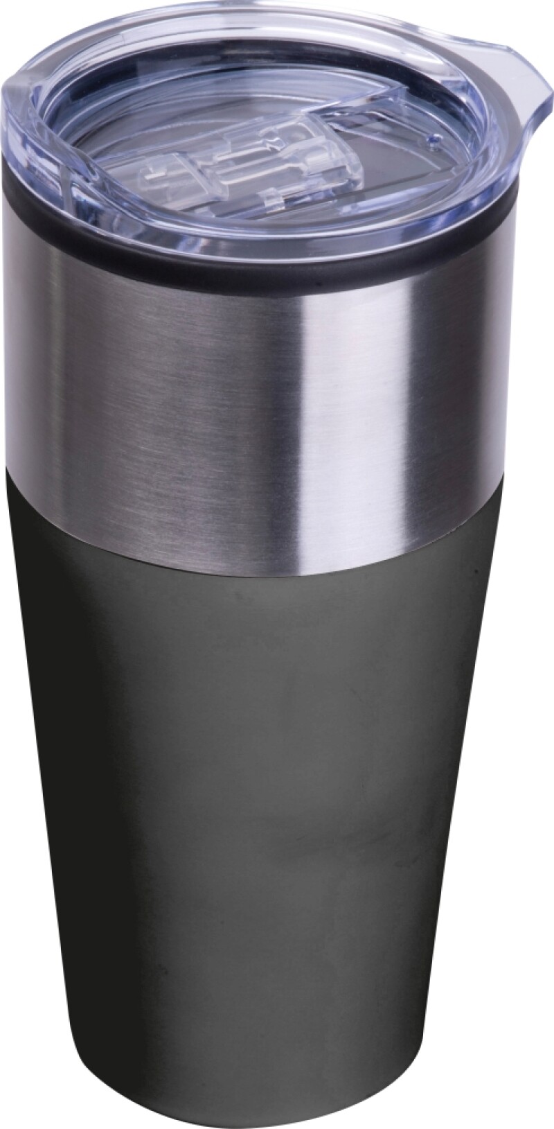 Termohrnek s plastovým vnitřkem 600 ml, černá
