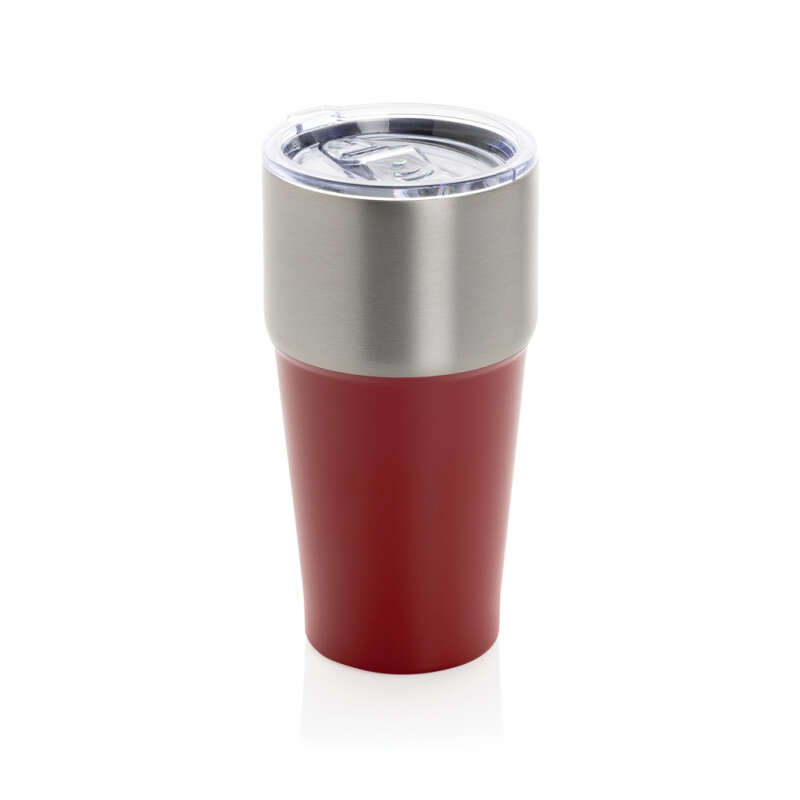 AYDIN Dvoustěnný termohrnek z recyklované nerezové oceli, 500 ml, červená