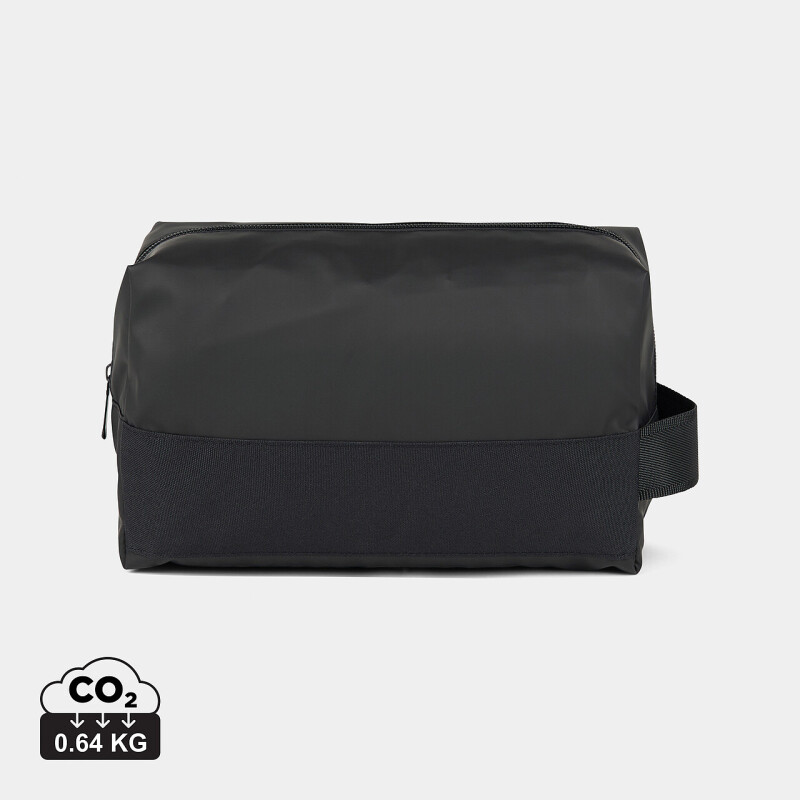 Toaletní taška recyklovaného polyesteru, černá