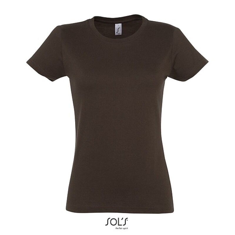 Tričko SOLS IMPERIAL WOMEN, tmavě hnědá, XL