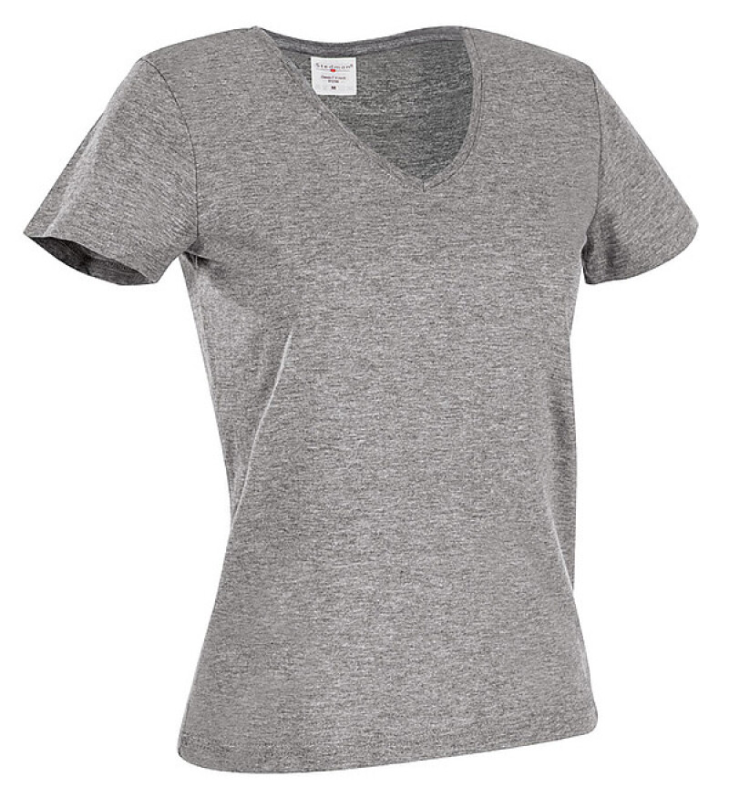 Tričko STEDMAN CLASSIC V-NECK WOMEN tmavě šedý melír L