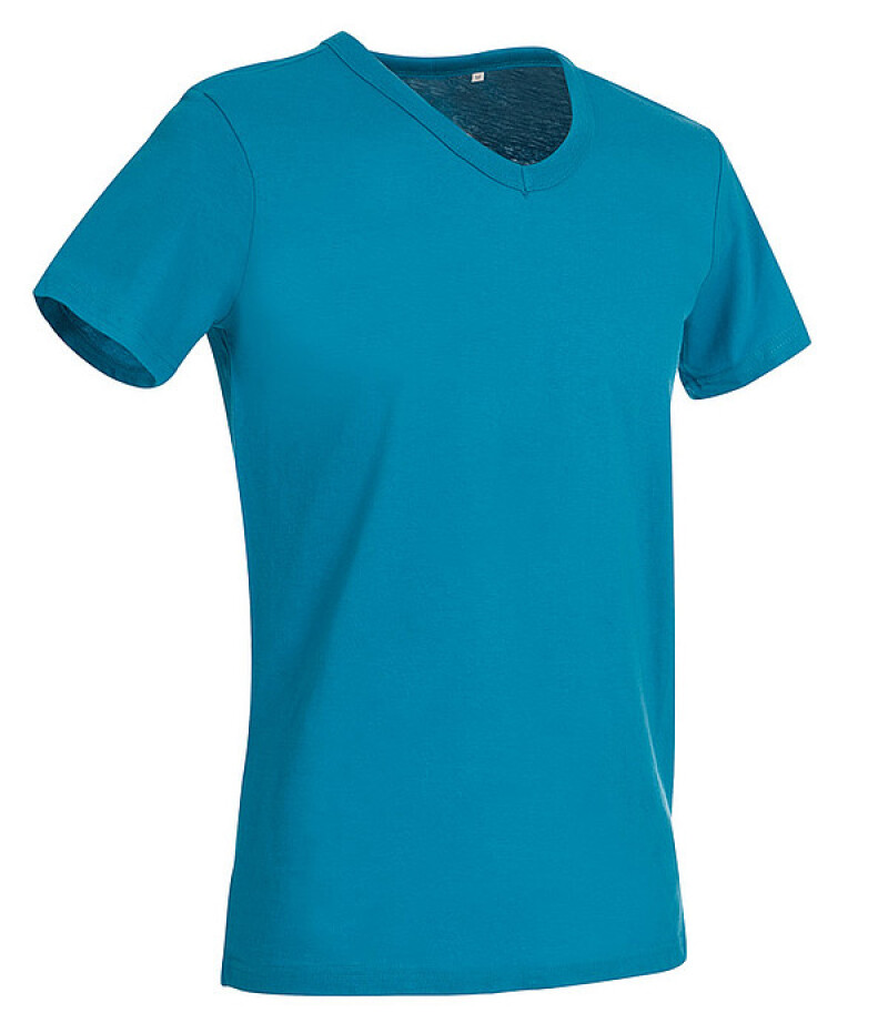 Tričko STEDMAN STARS BEN V-NECK tyrkysově modrá XL