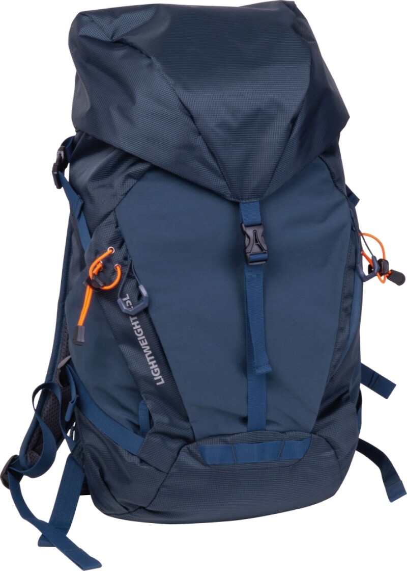 Turistický batoh s bedrovým pásem, tmavě modrá