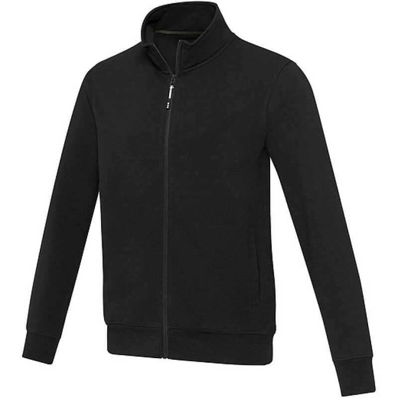 Unisex celorozepínací mikina z recyklované bavlny i polyesteru, ELEVATE GALENA, černá, vel. XL