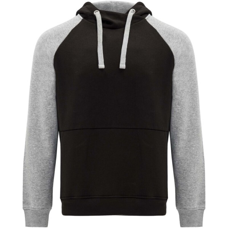 Unisex dvoubarevná mikina ROLY BADET, černá/šedá XS
