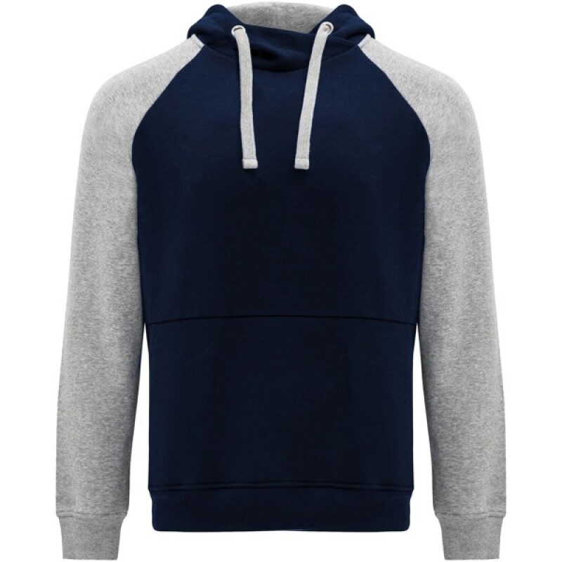 Unisex dvoubarevná mikina ROLY BADET, námořní modrá/šedá XXL