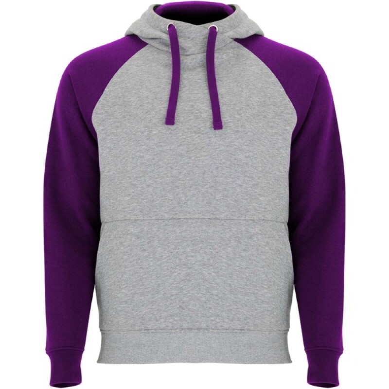 Unisex dvoubarevná mikina ROLY BADET, šedá/fialová, 3XL