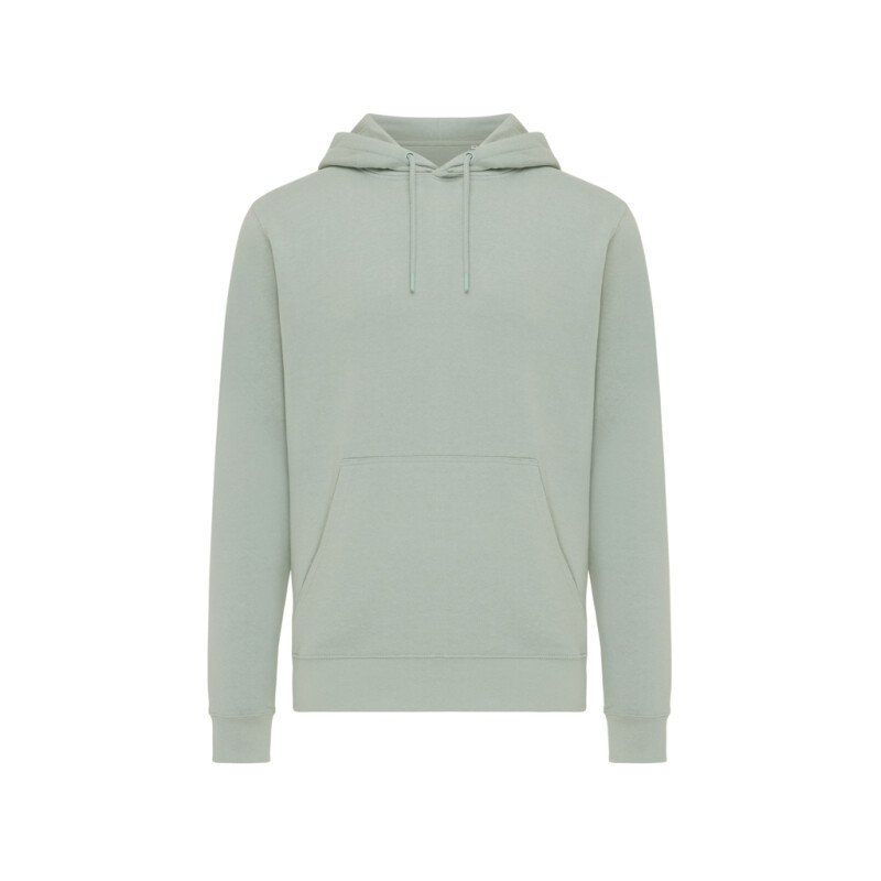 Unisex lehká mikina s kapucí Iqoniq Rila, jemná zelená, velikost XXS