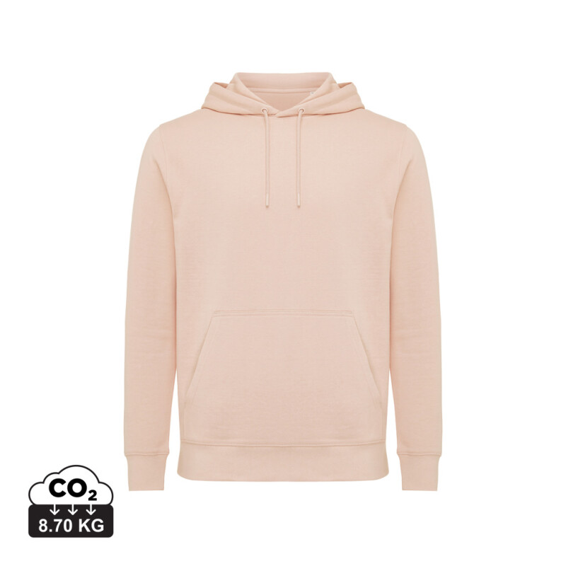 Unisex lehká mikina s kapucí Iqoniq Rila, světlá meruňková, velikost XS