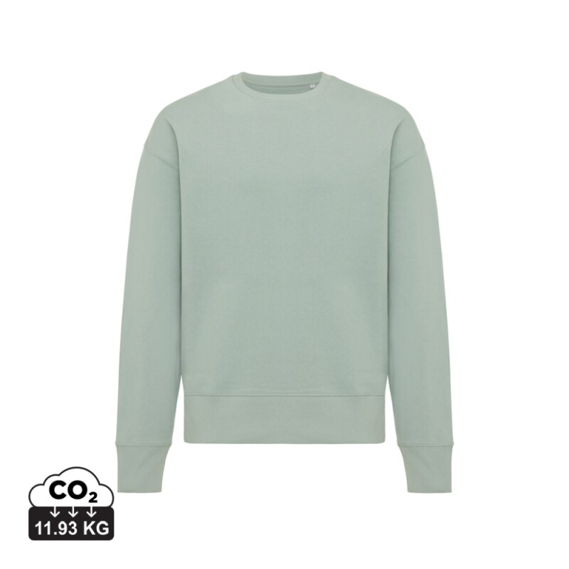 Unisex mikina Iqoniq Kruger relaxed fit, velikost M, jemná zelená
