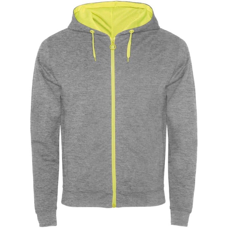 Unisex mikina Roly Fuji, velikost S, šedá/žlutá
