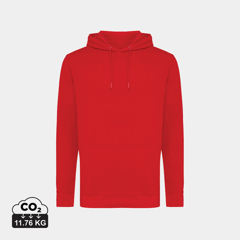 Unisex mikina s kapucí IQONIQ Jasper, velikost XXS, červená
