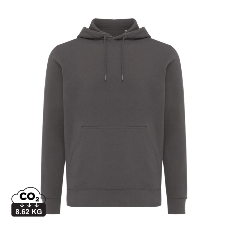 Unisex mikina s kapucí Iqoniq Rila, velikost L, antracitová