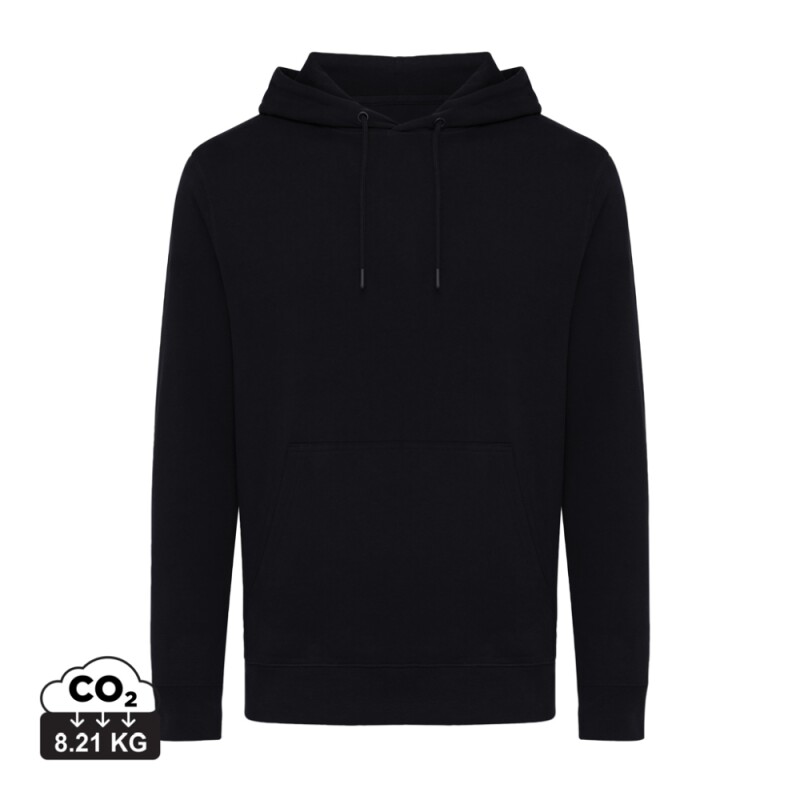 Unisex mikina s kapucí Iqoniq Rila, velikost M, černá