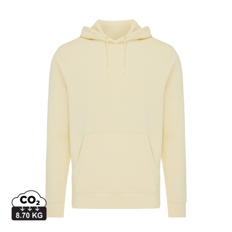 Unisex mikina s kapucí Iqoniq Rila, velikost XL, světlá žlutá