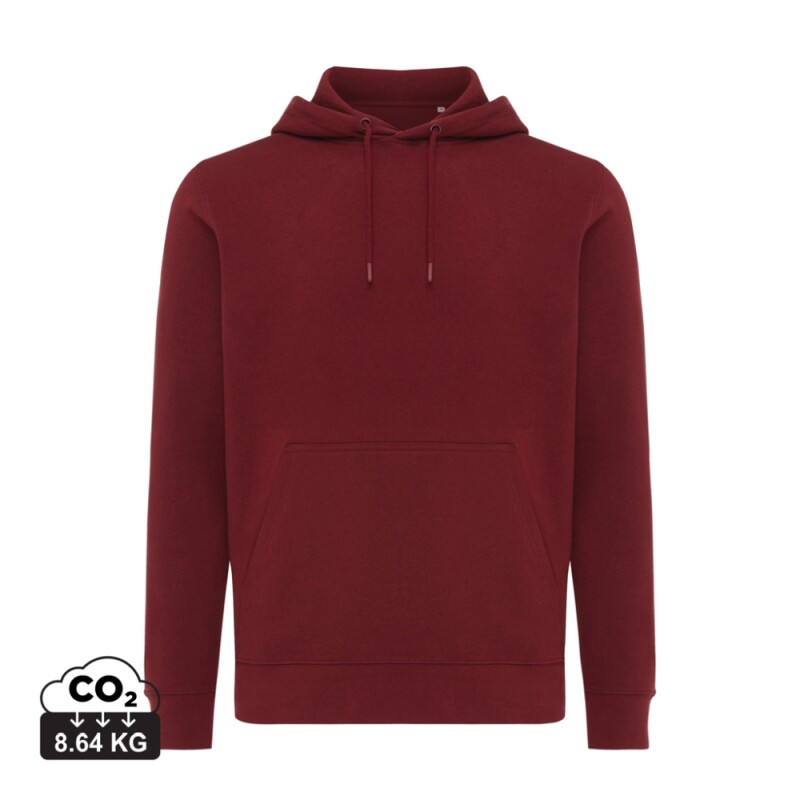 Unisex mikina s kapucí Iqoniq Rila, velikost XL, vínová