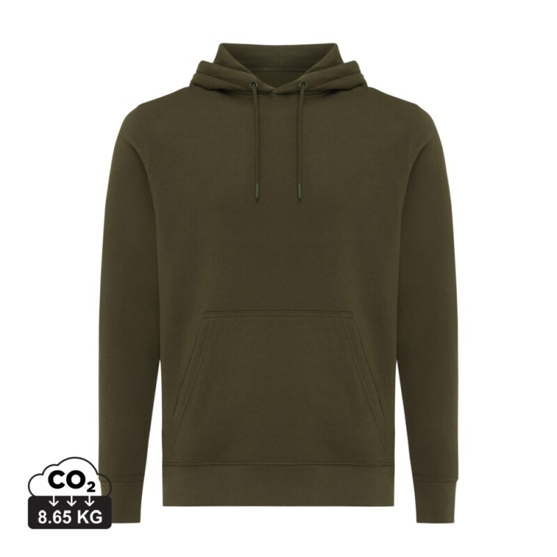 Unisex mikina s kapucí Iqoniq Rila, velikost XXL, khaki