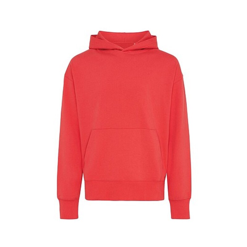Unisex mikina s kapucí Iqoniq Yoho z recyklované bavlny, červená, S