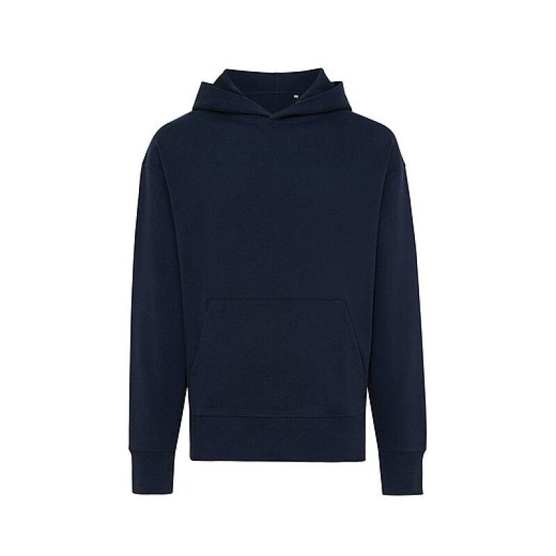Unisex mikina s kapucí Iqoniq Yoho z recyklované bavlny, námořní modrá, M