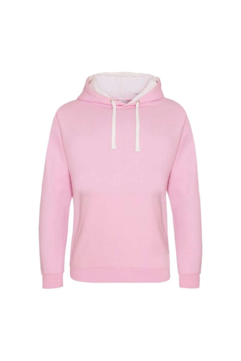 Unisex mikina s kapucí AWDIS VARSITY HOODIE, světle růžová/bílá, velikost XXL