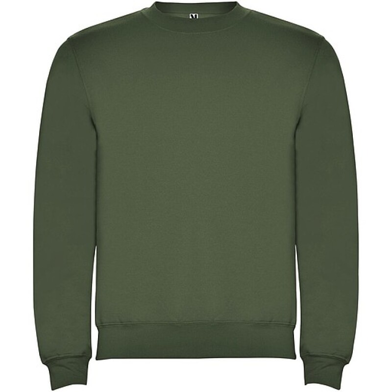 Unisex mikina s kulatým výstřihem, ROLY CLASICA, tmavá vojenská zelená, vel. 3XL