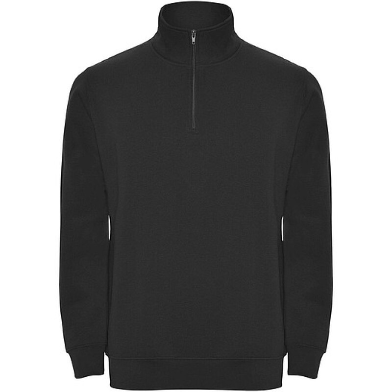Unisex mikina se čtvrtkovým zipem, ROLY ANETO, černá, vel. 2XL
