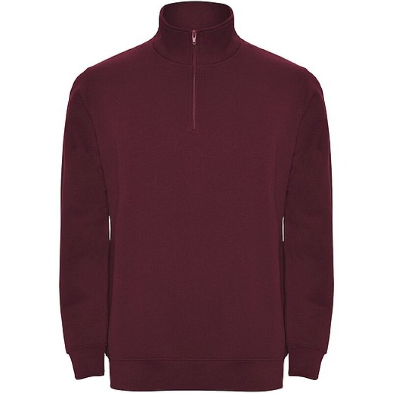 Unisex mikina se čtvrtkovým zipem, ROLY ANETO, purpurová, vel. S