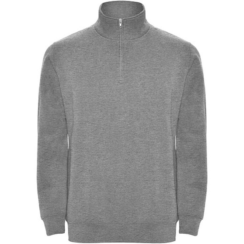 Unisex mikina se čtvrtkovým zipem, ROLY ANETO, šedá, vel. M