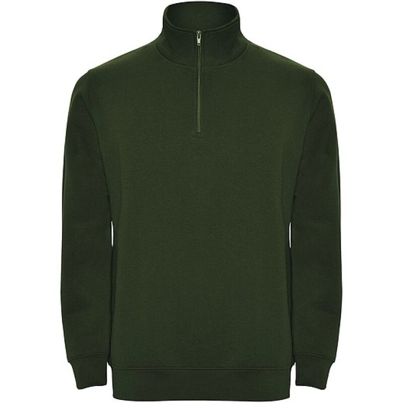 Unisex mikina se čtvrtkovým zipem, ROLY ANETO, zelená, vel. 2XL