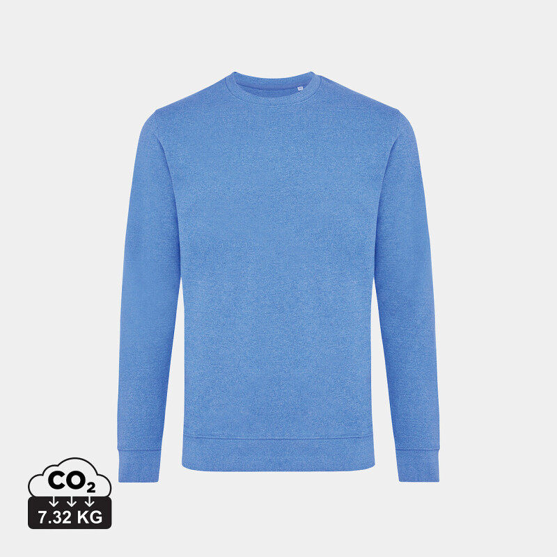 Unisex nebarvená mikina IQONIQ Denali, velikost XXS, modrý melír