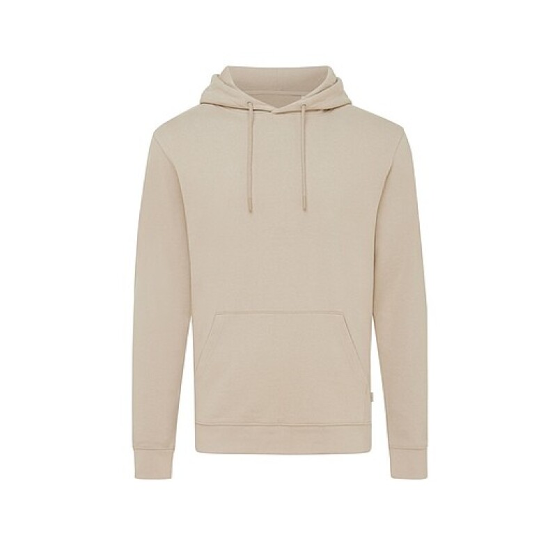 Unisex recyklovaná mikina Iqoniq s kapucí, béžová, XS