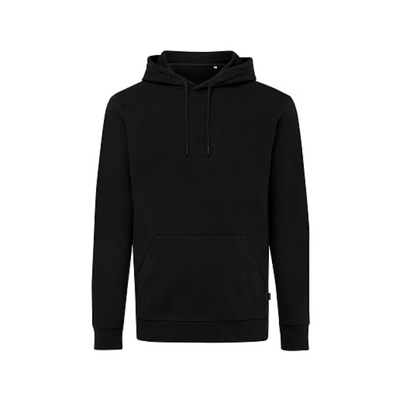 Unisex recyklovaná mikina Iqoniq s kapucí, černá, XL