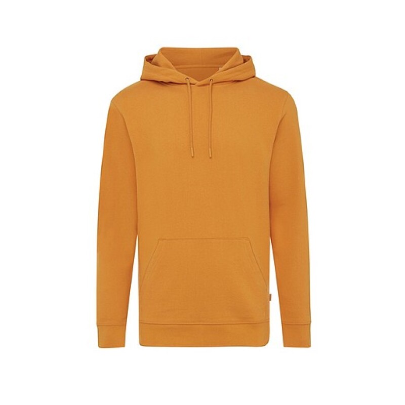 Unisex recyklovaná mikina Iqoniq s kapucí, oranžová, XS